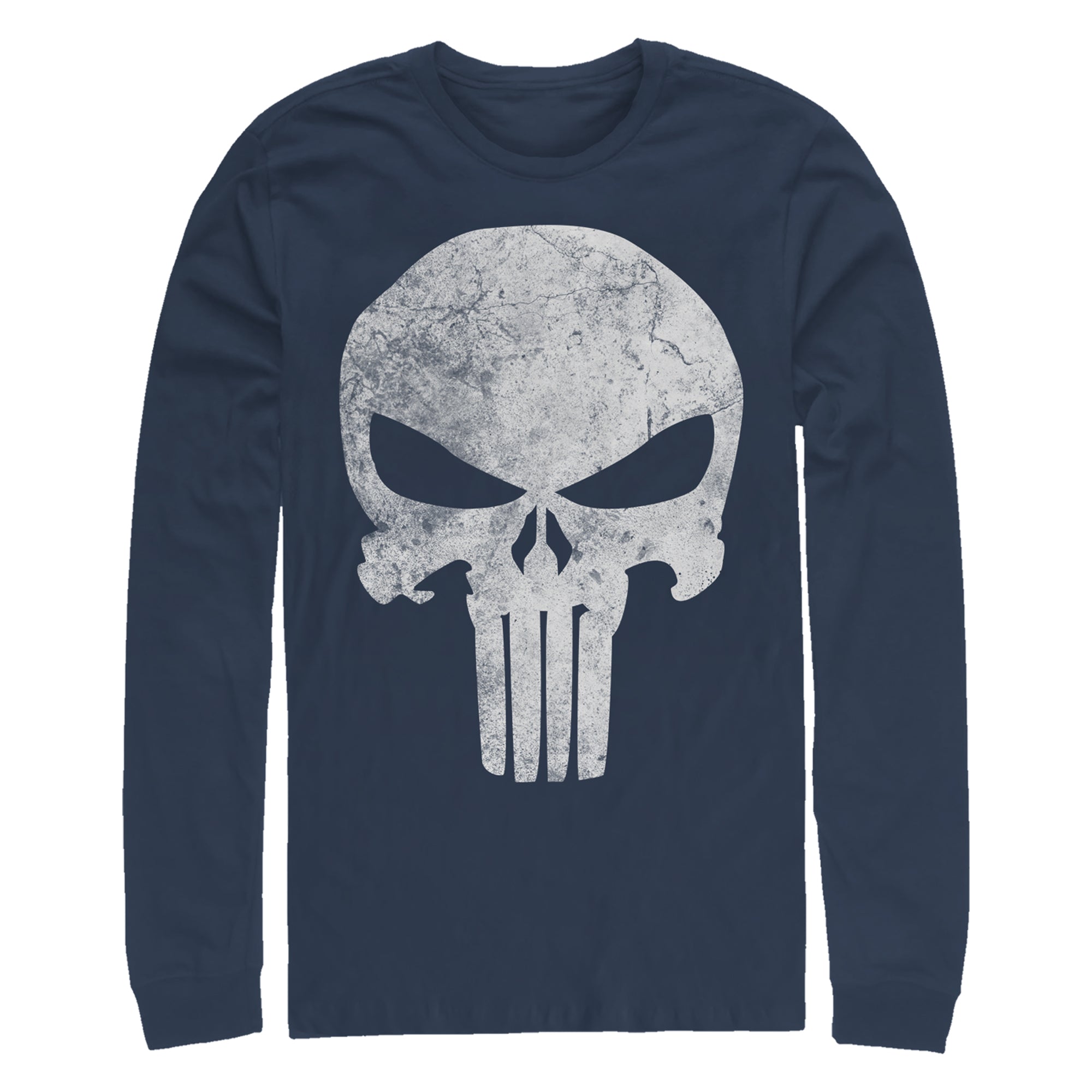 Men's Marvel Punisher Distresskull Long Sleeve T-Shirt
